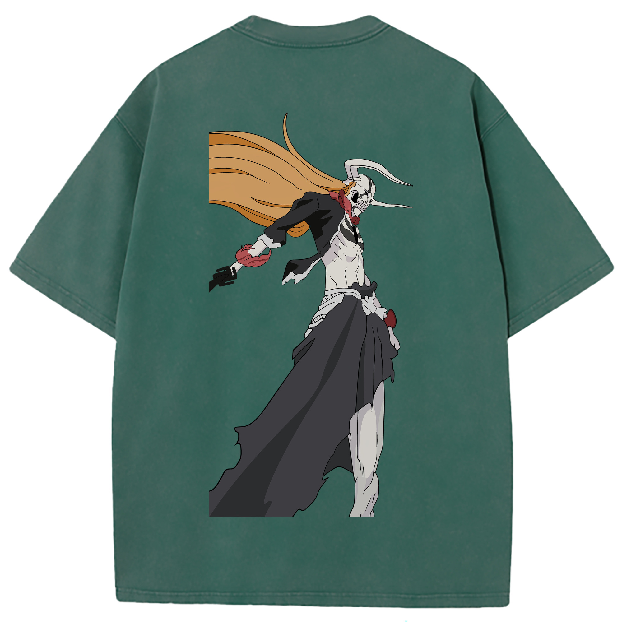 （画像用） ブリーチ 黒崎一護（くろさき いちご）BLEACH Kurosaki Ichigo 綿100% ヴィンテージ風 半袖Tシャツ（背面プリント）